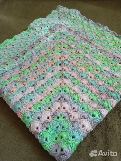 Плед детский вязаный ручная работа