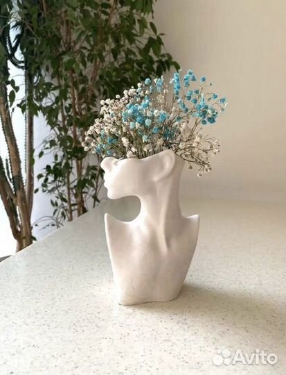 Ваза-статуэтка (кашпо гипс)