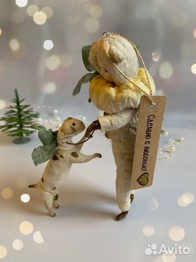 Ватные елочные игрушки