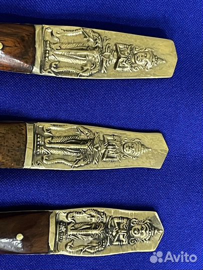 Бронзовый столовый набор ложка вилка нож коллекция