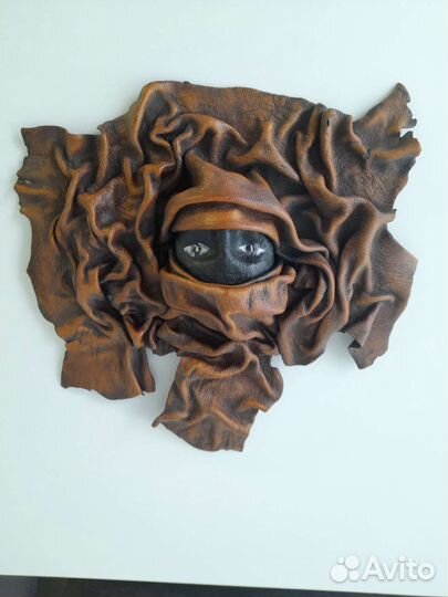 Маска коллекционная бедуин из верблюжей кожи