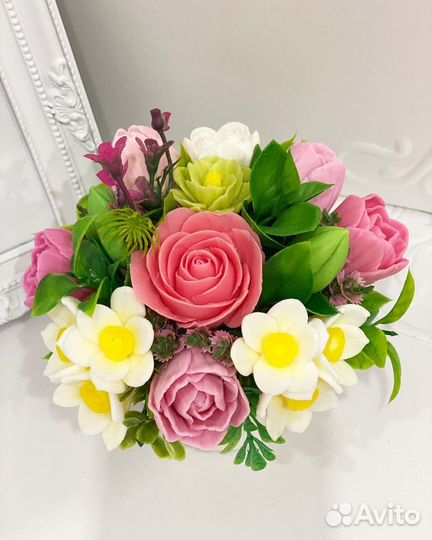 Букет, цветы из мыла