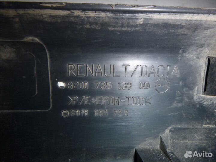 Молдинг двери передней правой renault sandero 2009