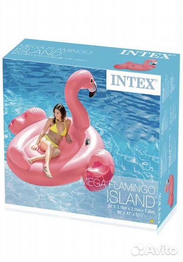 Надувной большой плот фламинго