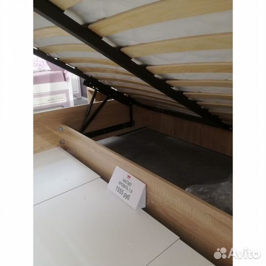 Кровать 1,4 Люкс Зара дуб сонома/белый