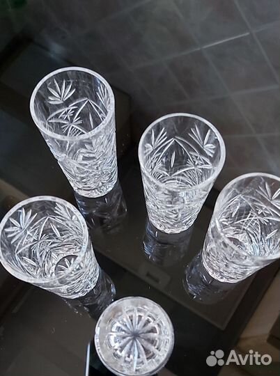 Хрустальные шот-стопки винтажные