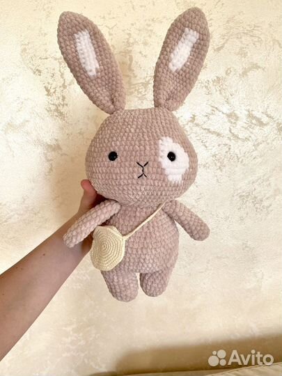 Зайка мягкая игрушка вязаная