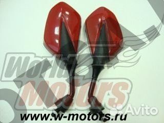 Зеркала (107) пластик (красные кобра) (8 мм)