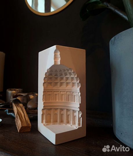 Подсвечник гипсовый, свечи торсы, подарочный набор