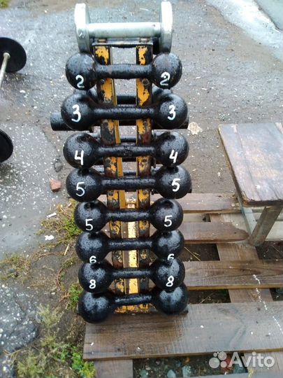 Гантели советские литые от 1 до 12кг