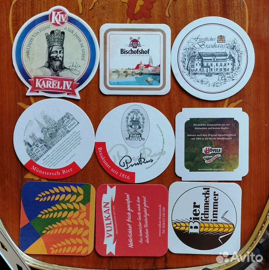 Подставки бирдекели под разные сорта пива