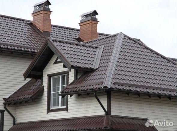 Металлочерепица для дома клумбы