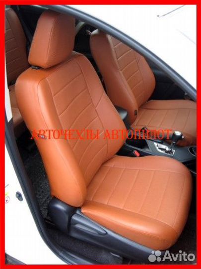 Чехлы Автопилот Toyota Rav4 4 из экокожи коричневы