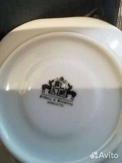 Чашка с блюдцем фарфор