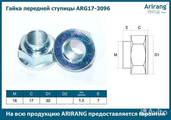 Гайка передней ступицы (m12)