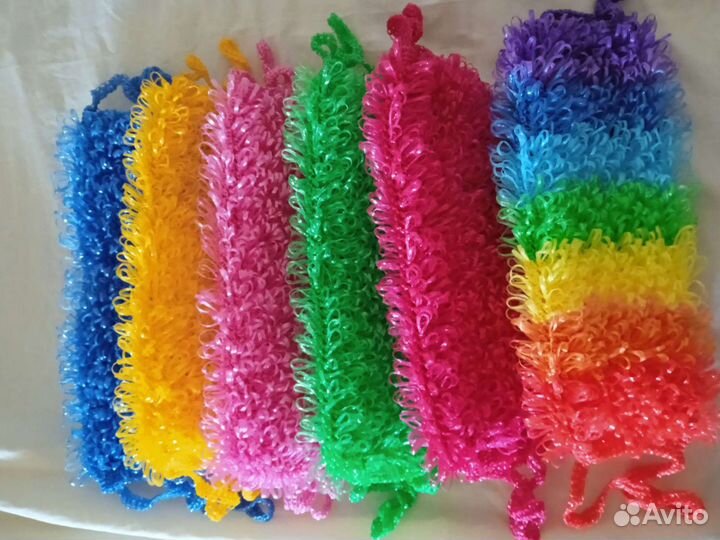 Мочалки ручной работы плотные пушистые