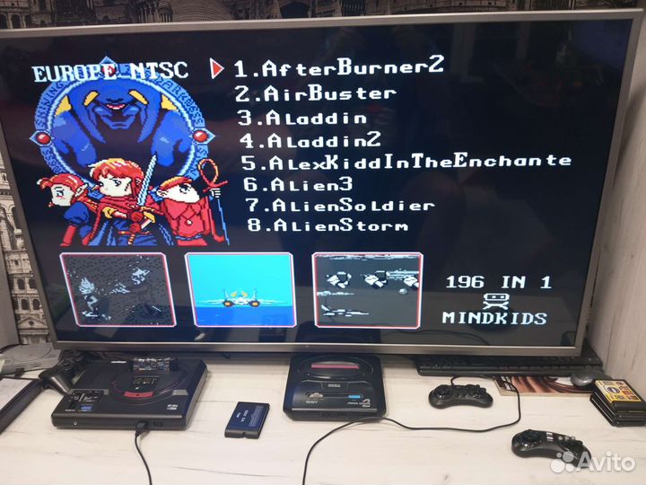 Картридж sega 196 в 1 разные игры Mindkids