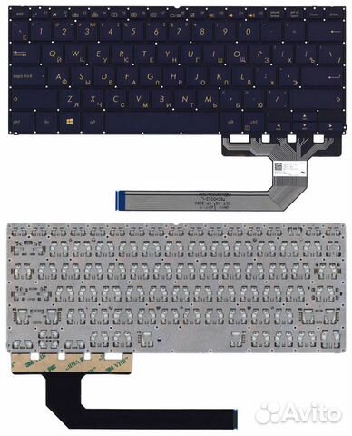 Клавиатура Asus UX370 черная (+подсветка)