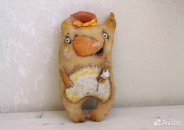 Интерьерная кофейная кукла Лисичка 21 см