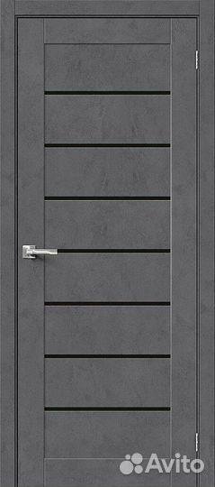 Двери в квартиру из экошпона со стеклом