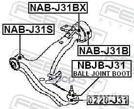 Сайлентблок NAB-J31B NAB-J31B Febest