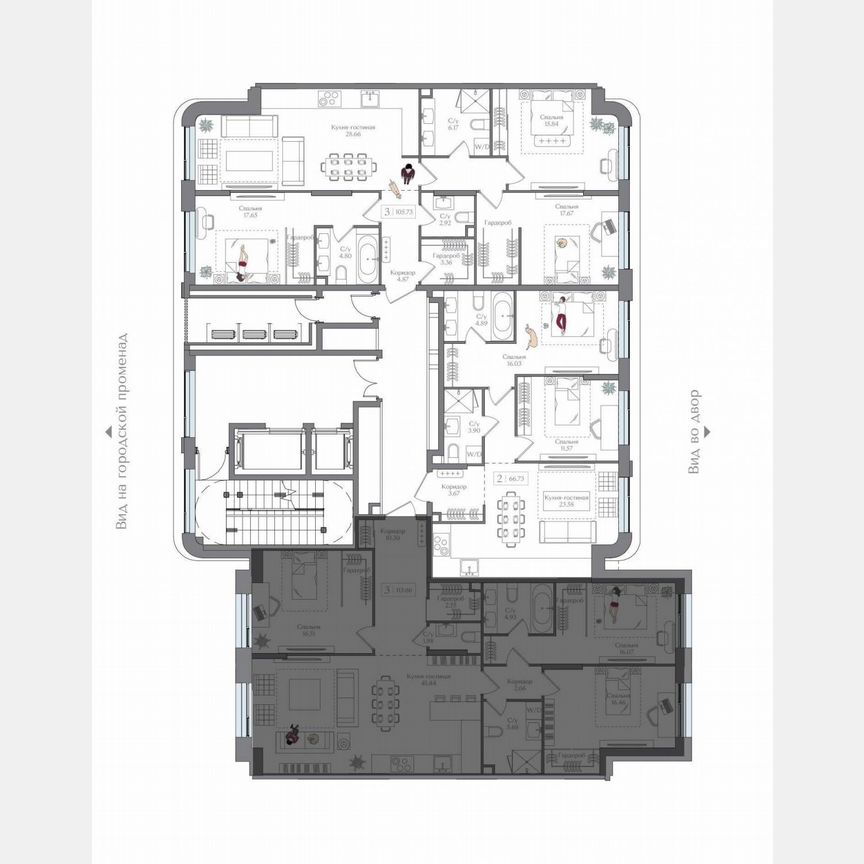 3-к. квартира, 113,7 м², 4/15 эт.