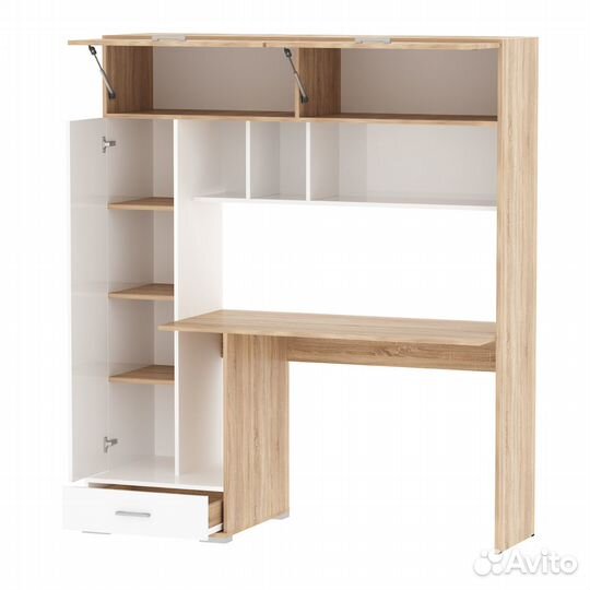 Письменно-компьютерный стол пкс-1 Дуб сонома/Белый