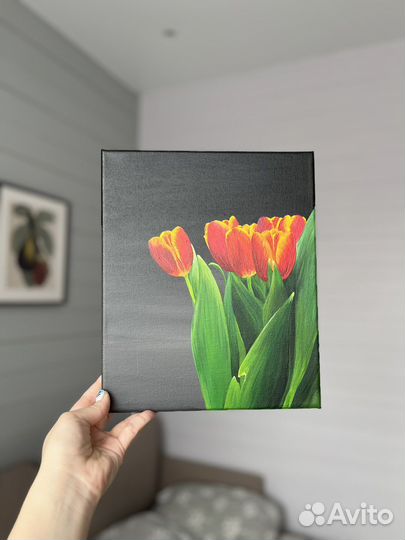 Картина тюльпаны акрилом