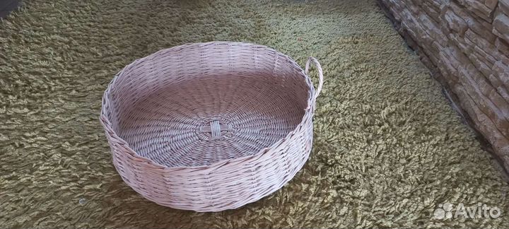 Корзина круглая плетеная