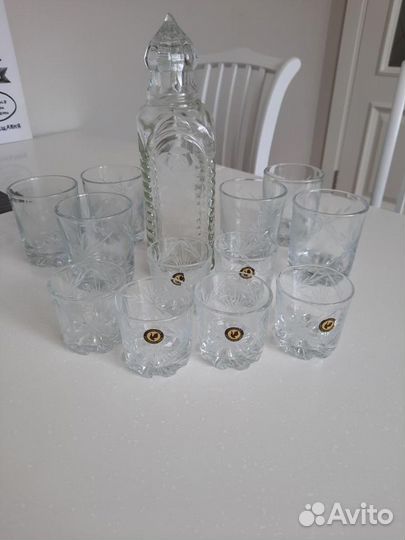 Набор графин стаканы хрусталь стекло
