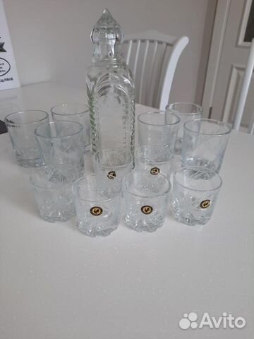 Набор графин стаканы хрусталь стекло