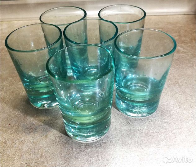 Графин с рюмками Богемия, цветное