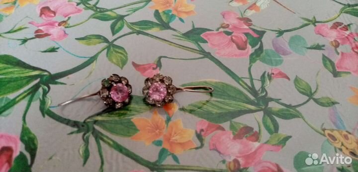 Серьги серебро 875