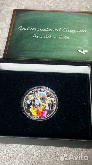 Серебреная монета Two Dollars 31.1гр новая