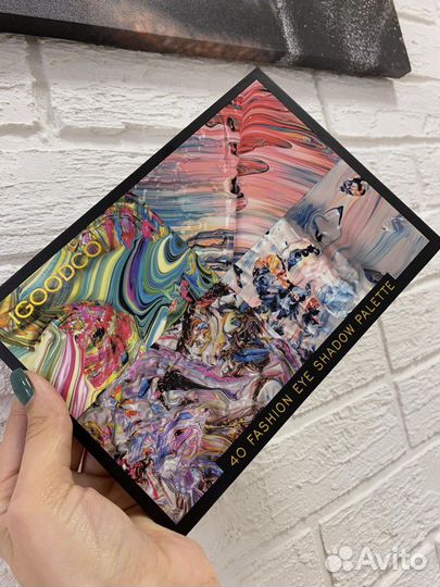 Палитра теней 40 цветов большая палетка теней