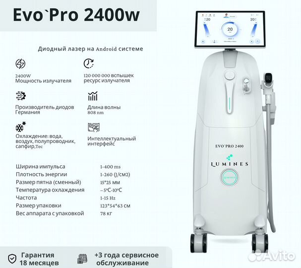 Аппарат для эпиляции Лю'Минес Evo’Pro 2400