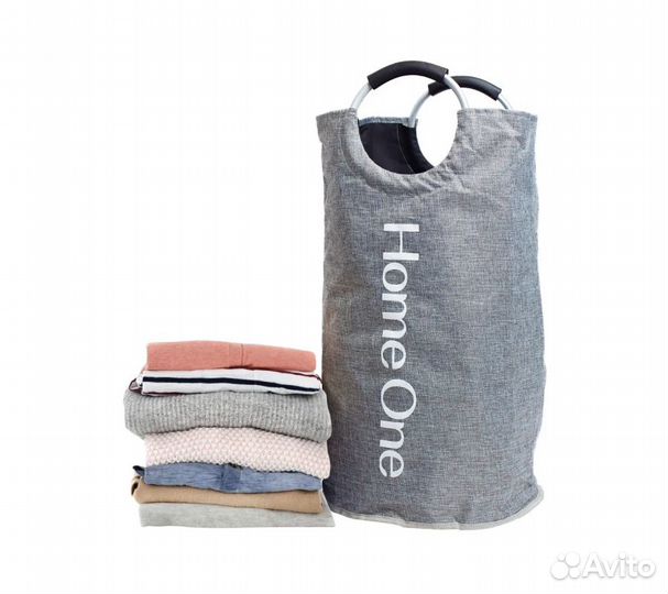 Корзина для белья Home One, 72х35, полиэстер, серы