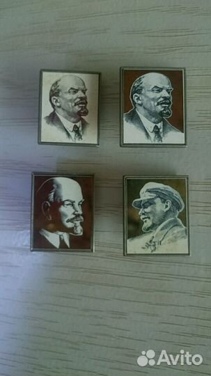 Комплект зеркальных значков СССР В.Ленин