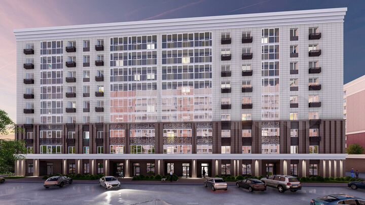 2-к. квартира, 57,3 м², 6/9 эт.