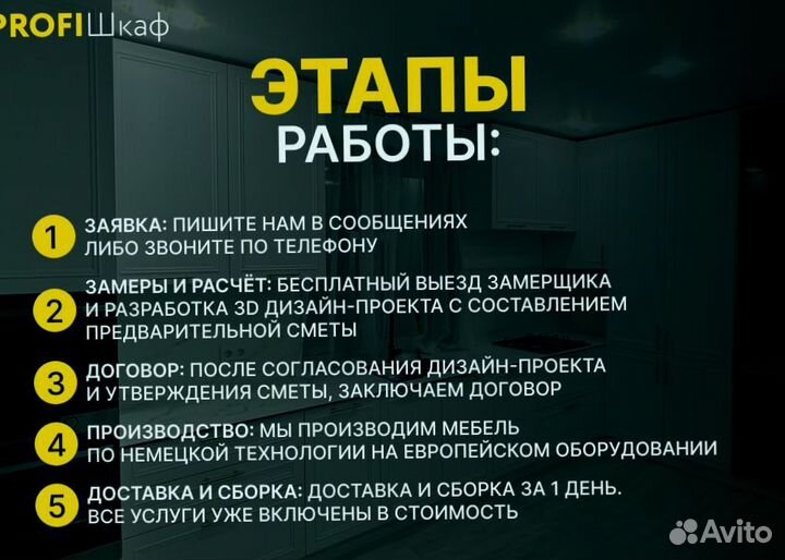 Кухня прямая до потолка с подсветкой