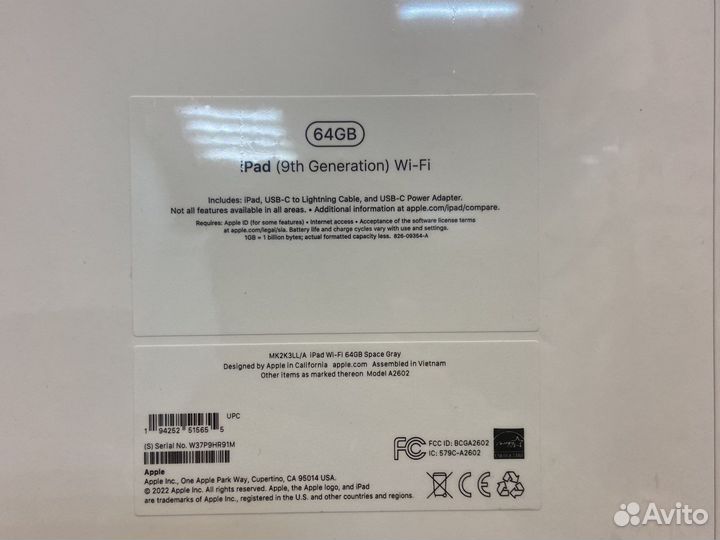 iPad 9 10,2 2021 64 gb wi-fi space gray новый