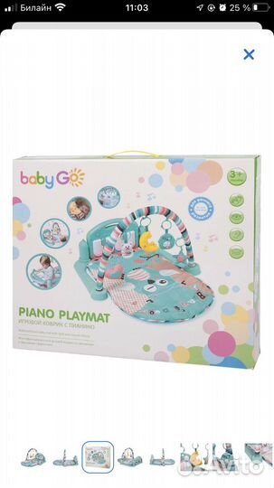 Развивающий коврик BabyGo с пианино