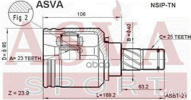 ШРУС внутренний перед прав ;nissan/tino V10