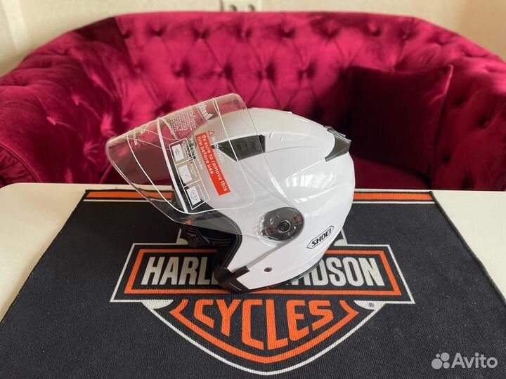 Мотошлем облегченный открытый с визором