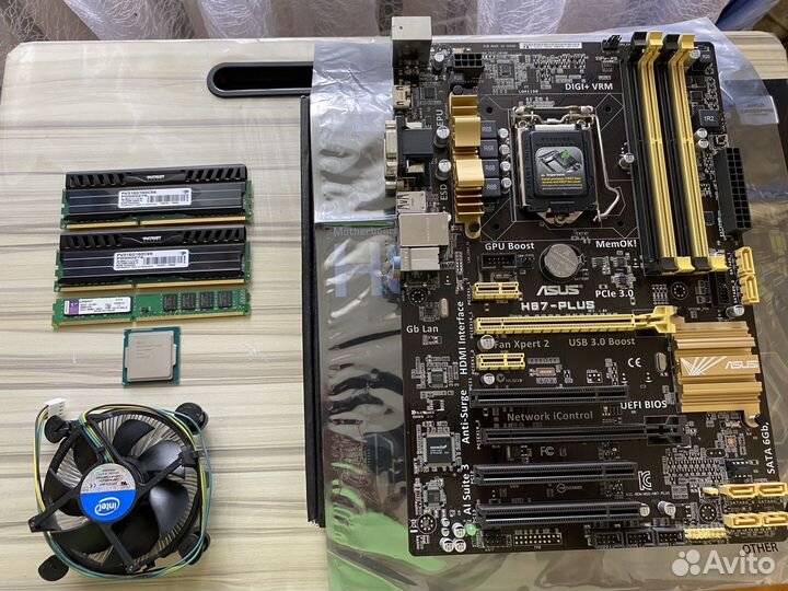 Материнская плата Asus LGA1150 с CPU и памятью