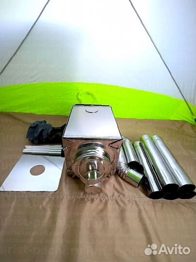 Печь туристическая Малая на 15 л. c 3D экранами