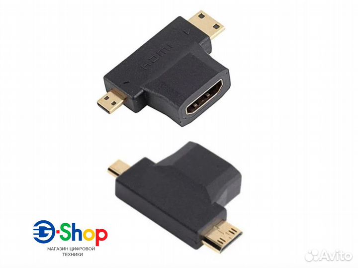 Переходник Hdmi F - micro hdmi M / mini hdmi M