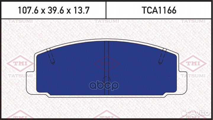 Колодки тормозные mazda 323 98- задн. TCA1166