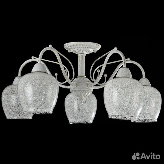 Люстра металл и стекло классика