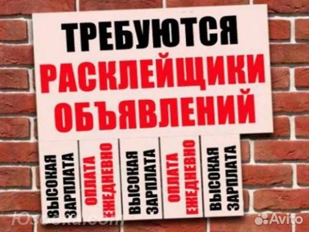 Требуется расклейщик объявлений